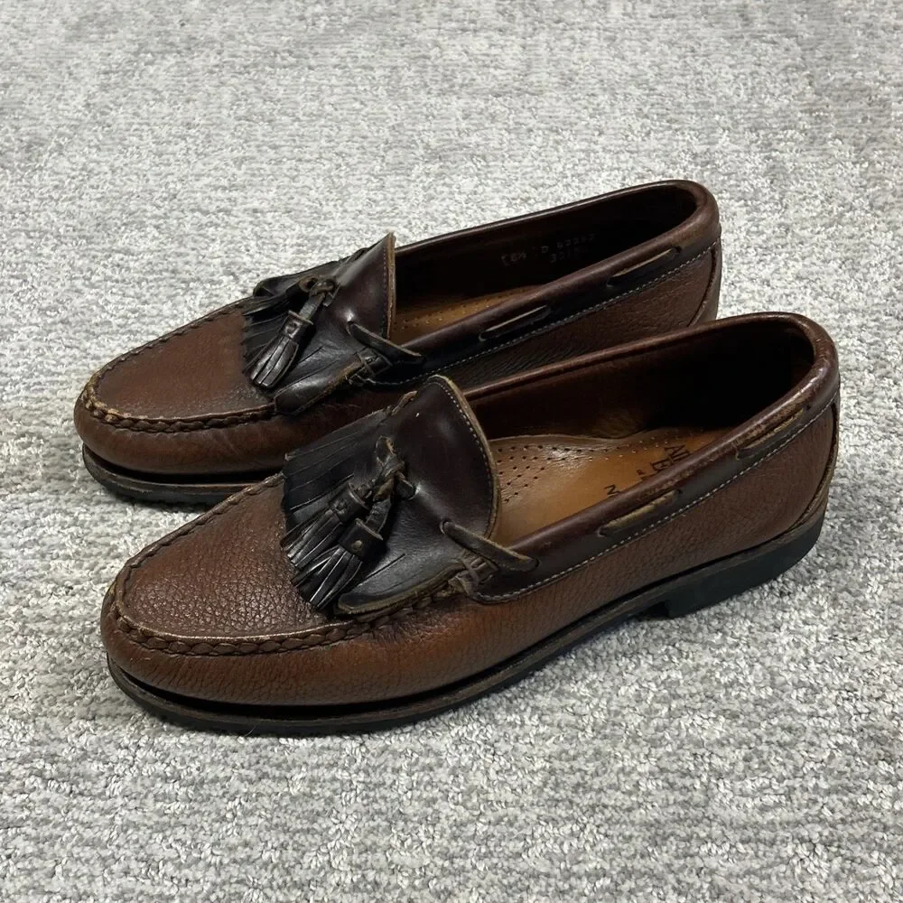 Allen Edmonds Nashua Tassel Loafers Shoes Mens 8 D Brown Leather USA